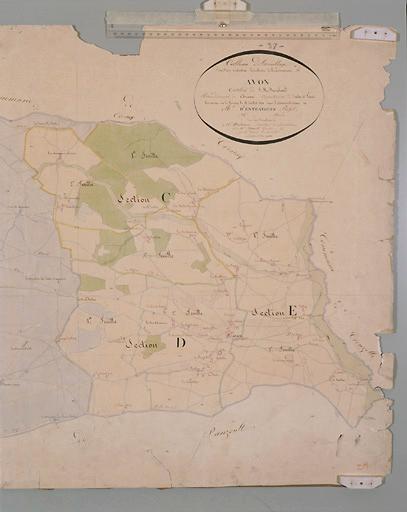 Extrait du plan cadastral ancien. Tableau d'assemblage terminé le 25 juillet 1831.