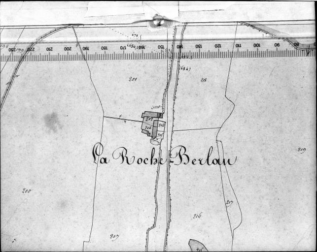 Extrait du plan cadastral napoléonien, section D1, 1831. Echelle : 1/2500