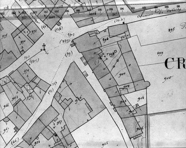 Extrait du plan cadastral ancien, section B2.