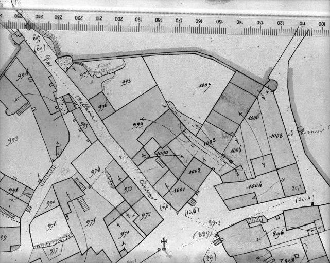 Extrait du plan cadastral ancien, section B2, 1831.