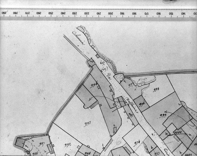 Extrait du plan cadastral ancien, section B2, 1831.