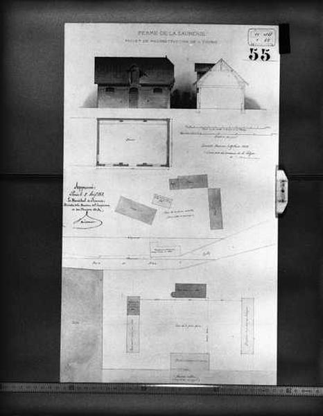 Domaine, projet de reconstruction de l'écurie de la Saunerie.