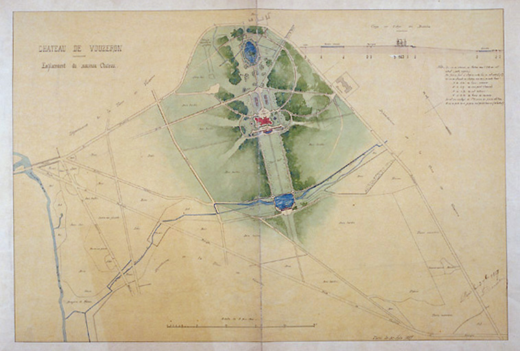 Plan du parc par E. Laine, 1887, vue générale