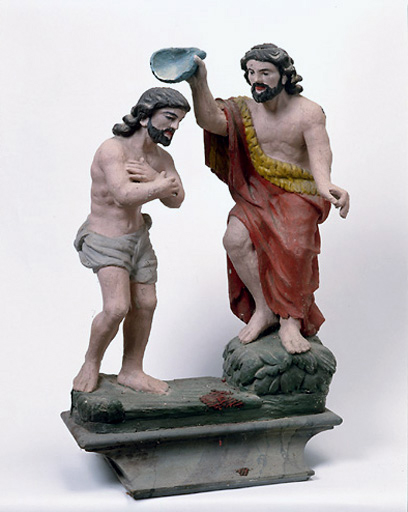 Groupe sculpté : Baptême du Christ