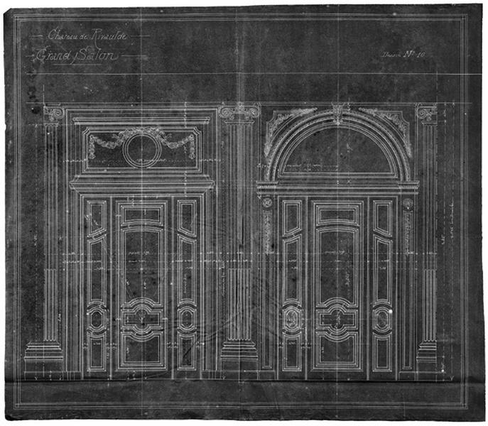 Détail des portes et pilastres du grand salon.