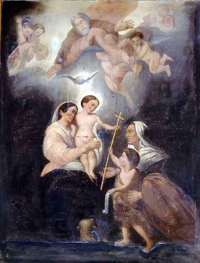 Tableau : Vierge à l'Enfant et saint Jean-Baptiste.