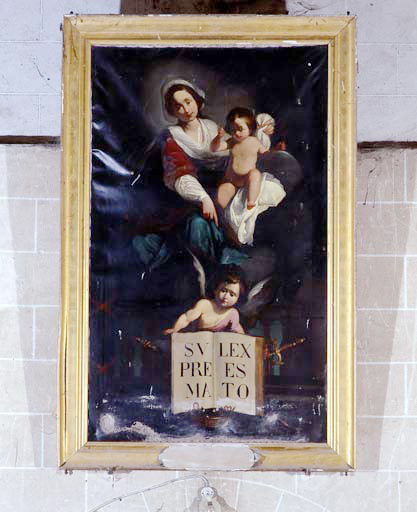 Tableau : Vierge à l'Enfant de la justice.