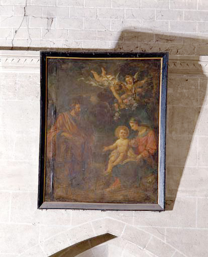 Tableau : la Sainte Famille.