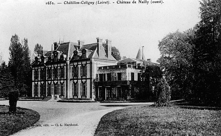 Vue générale du château vers 1900, du sud-ouest (carte postale ancienne).