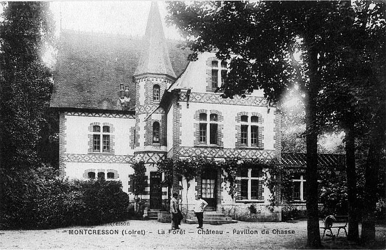 Vue générale du pavillon de chasse de La Forêt vers 1900 (carte postale ancienne).