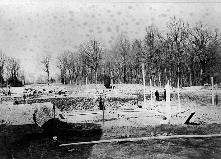 Chateau : état d'avancement des travaux le 01/04/1891.