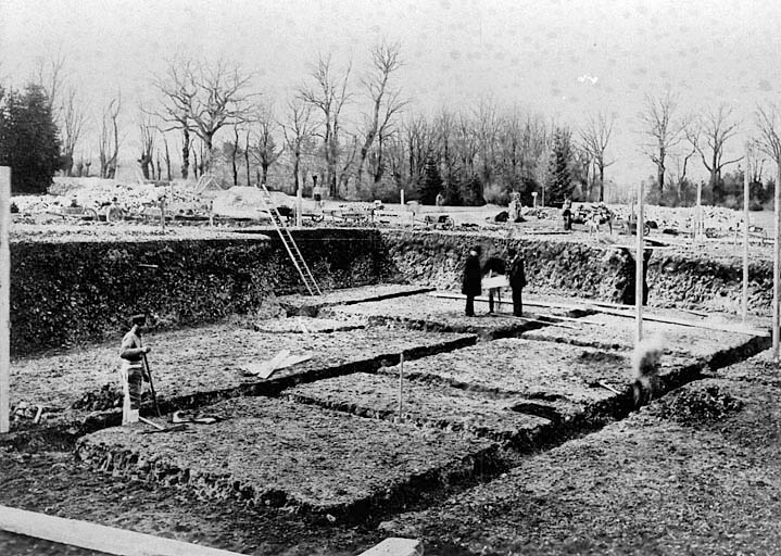Chateau : état d'avancement des travaux le 01/04/1891.