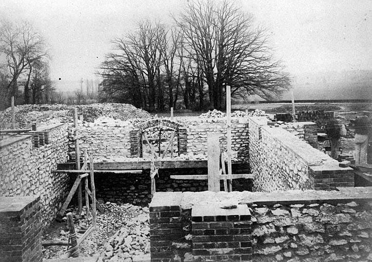 Chateau : état d'avancement des travaux le 28/04/1891.