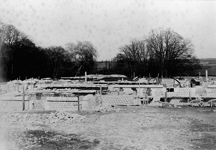 Chateau : état d'avancement des travaux le 03/05/1891.
