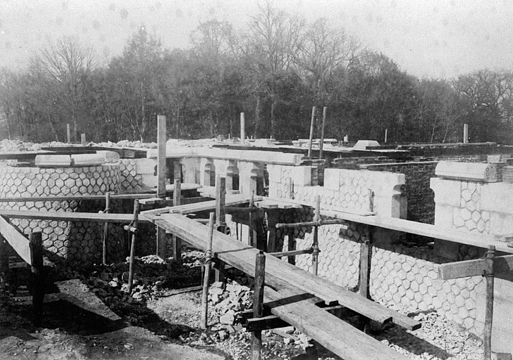 Chateau : état d'avancement des travaux le 03/05/1891.