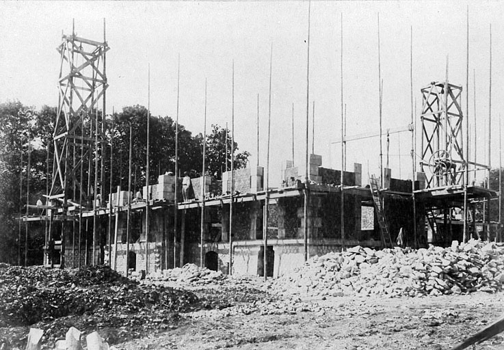 Chateau : état d'avancement des travaux le 02/06/1891.