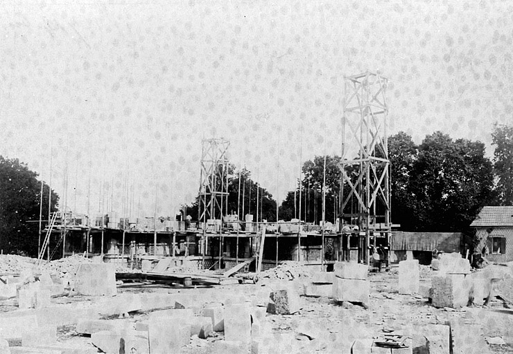 Chateau : état d'avancement des travaux le 02/06/1891.