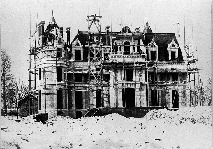 Château : état d'avancement des travaux le 16/01/1892.