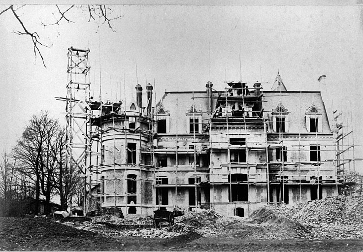 Château : état d'avancement des travaux le 15/03/1892.