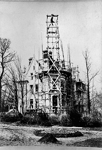 Château : état d'avancement des travaux le 31/03/1892.