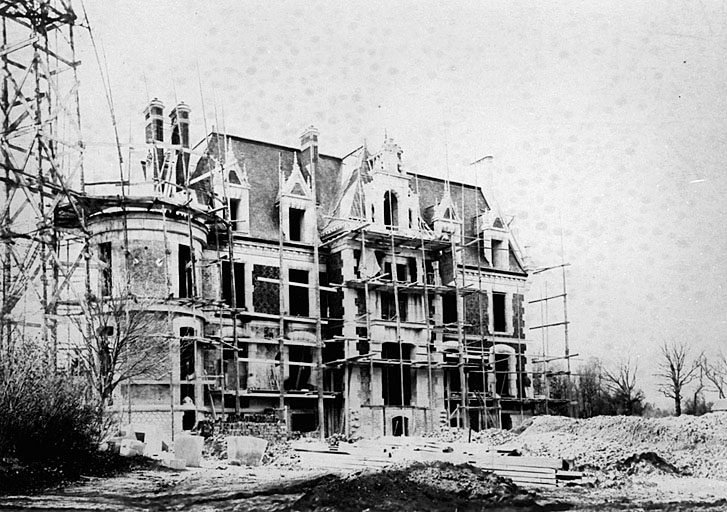 Château : état d'avancement des travaux le 31/03/1892.