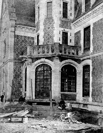 Château : état d'avancement des travaux le 28/12/1892.