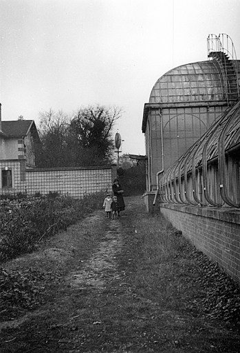 Maison de jardinier (1) : serre, vue du nord, vers 1940.