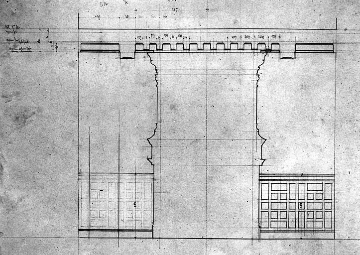 Château : salle à manger, rez de chaussé, face sud.