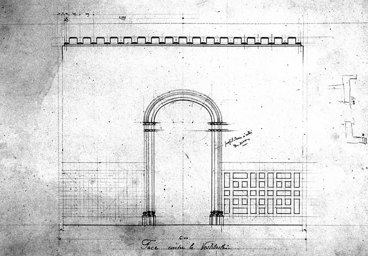 Château : salle à manger, rez de chaussé, face est.