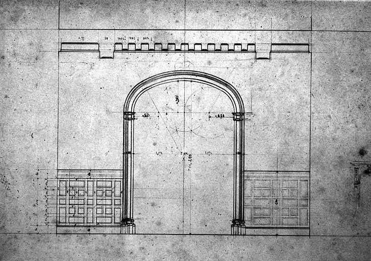Château : salle à manger, rez de chaussé, face nord.