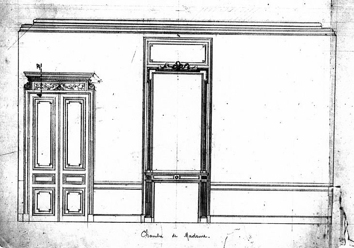 Château : chambre à coucher de Madame, premier étage.