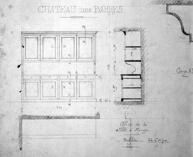 Château : buffet de l'office.