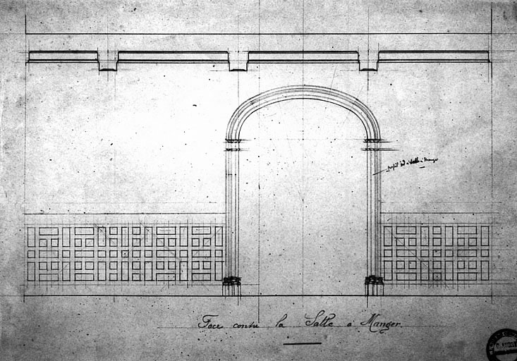 Château. Petit salon du rez de chaussée, face sud.