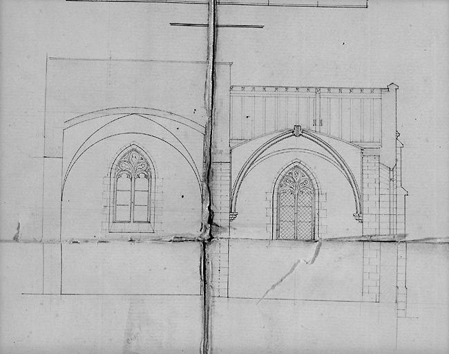 Détail du document n°03 (coupe des chapelles sur CD).