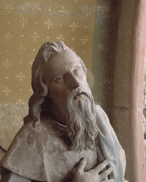 Statue de Melchior : détail du visage.