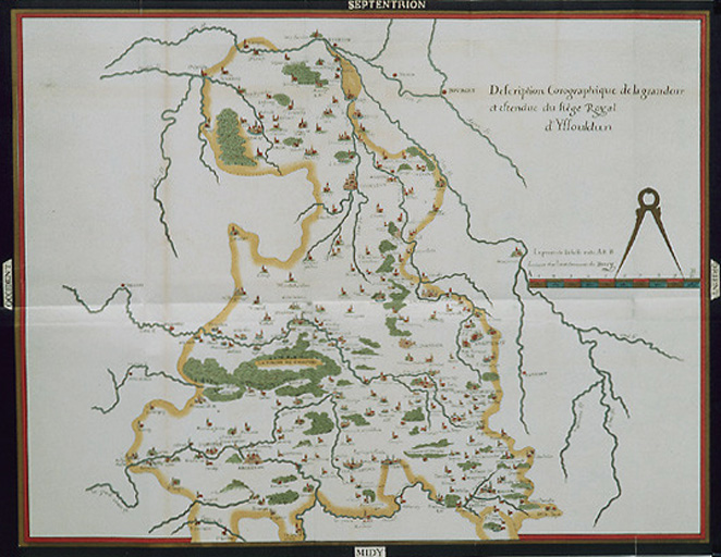 Carte : Description chorographique de la grandeur et étendue du siège royal d'Issoudun