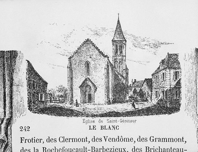 L'église en 1854.