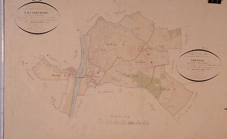 Cadastre napoléonien, 1832 : Tableau d'assemblage.