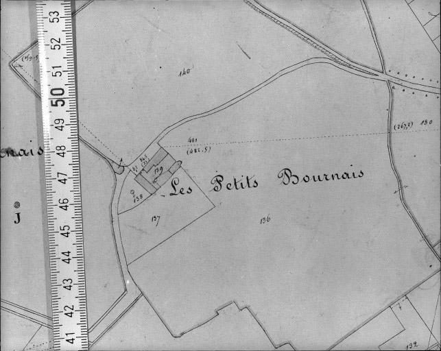 Extrait du plan cadastral napoléonien, section B1, dressé par Morin géomètre, en 1832.