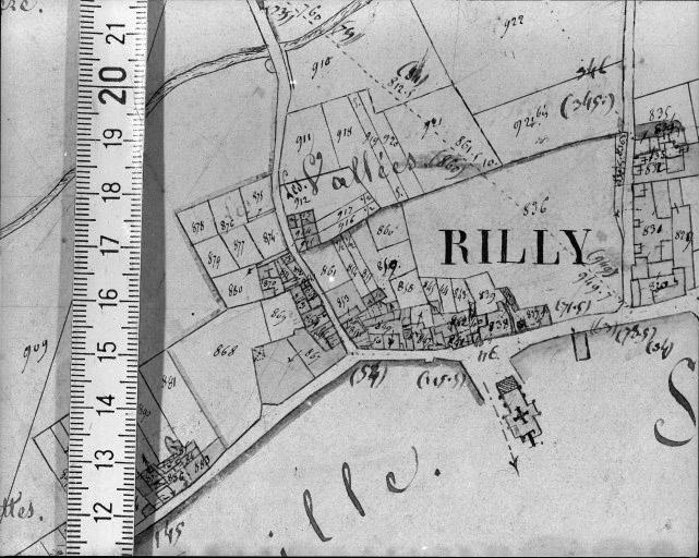 Extrait du plan cadastral ancien, section A2, 1832.