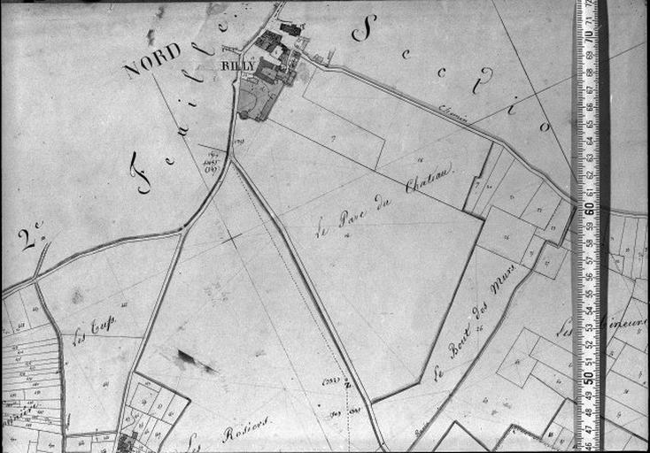 Extrait du plan cadastral ancien, section C2, 1832.