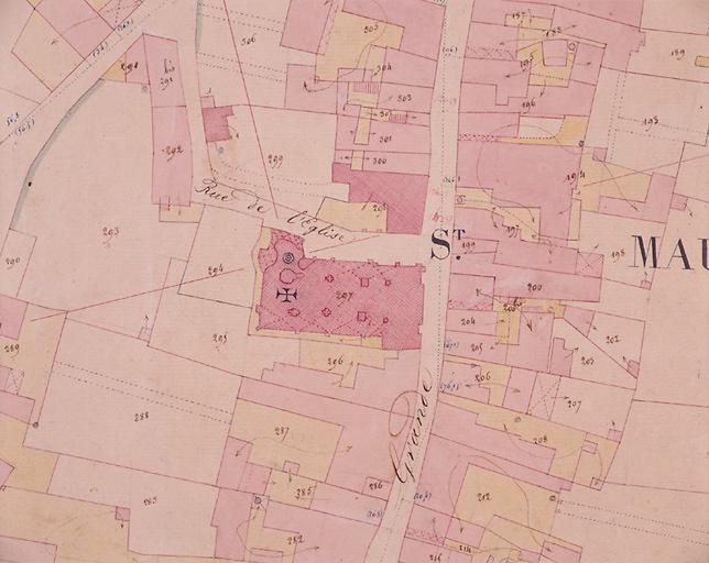 Extrait du plan cadastral ancien, section B, 1832.