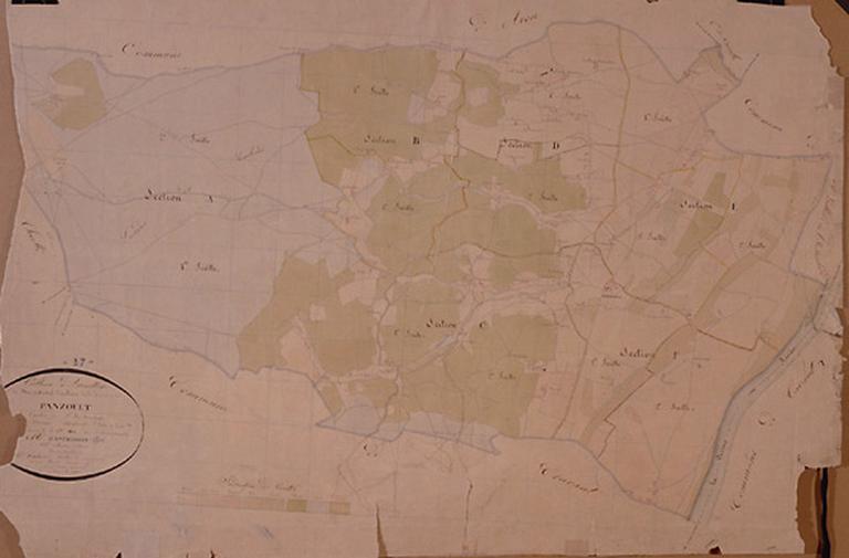 Extrait du plan cadastral napoléonien levé en 1832.