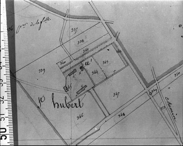 Extrait du plan cadastral napoléonien, section A2, 1831.