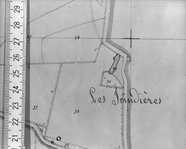 Extrait du plan cadastral napoléonien, section B, 1831.