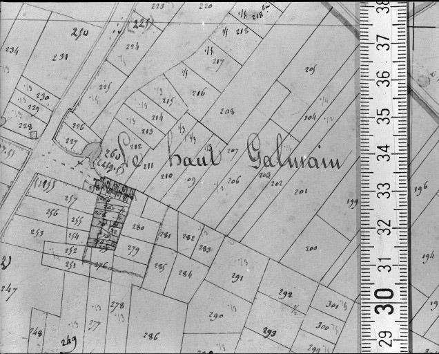 Extrait du plan cadastral napoléonien, section B2, 1831.