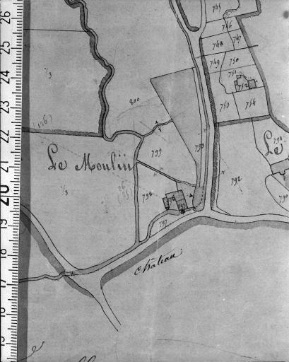 Extrait du plan cadastral napoléonien, section C2, 1831.