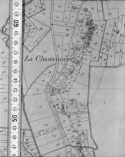 Extrait du plan cadastral napoléonien, section C2, 1831.