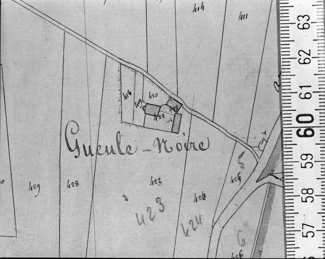 Extrait du plan cadastral napoléonien, section C2, 1831.