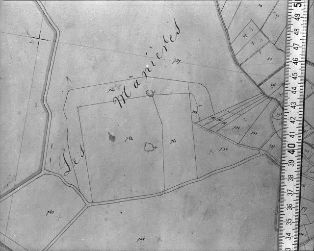 Extrait du plan cadastral napoléonien, section D1, 1831.